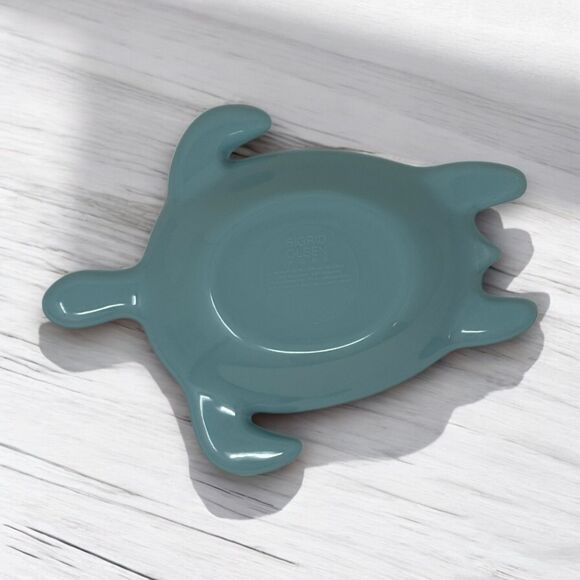 Sea Turtle Melamine Ocean Shaped Appetizer Tidbit Plates Sigrid Olsen Set of 4 - Picture 4 of 4